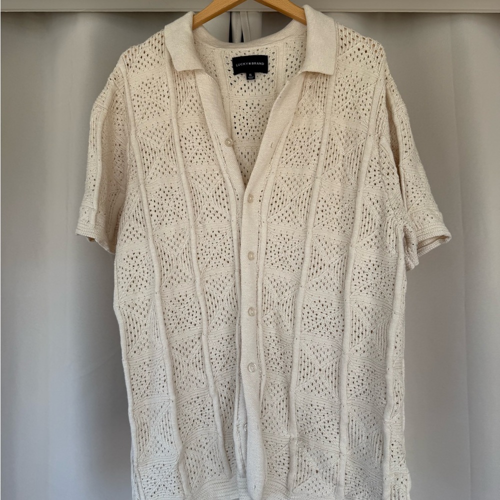 Lucky Brand Men’s Crochet Shirt